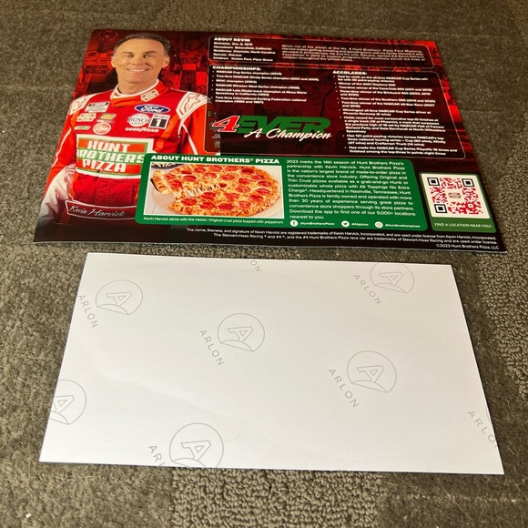 *6 for $10!* Kevin Harvick NASCAR Hero Card w/ Sticker Hunt Brothers Pizza Race - Picture 2 of 7